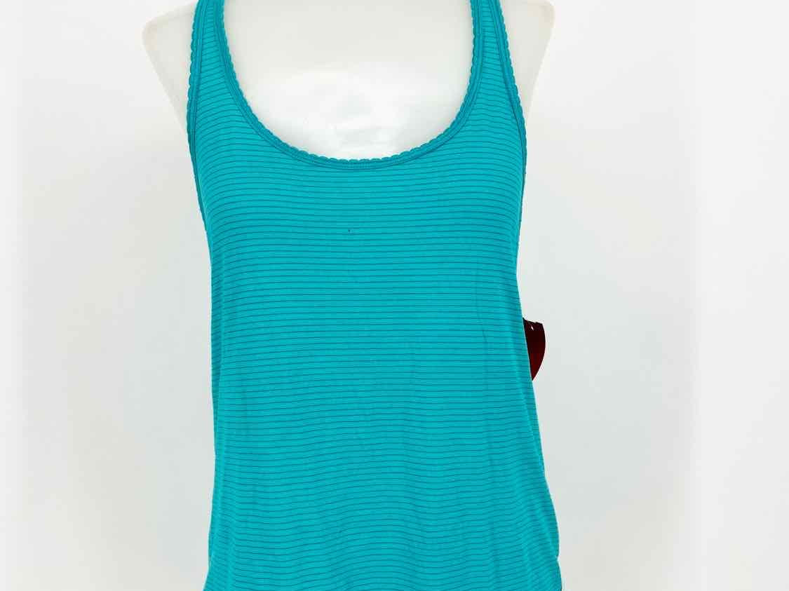 Lululemon Women's Turquoise Tank Pinstripe Size 4 Sleeveless - Article Consignment