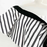 alice+olivia Women's black/white Off The Shoulder Stripe Size XS Dress - Article Consignment
