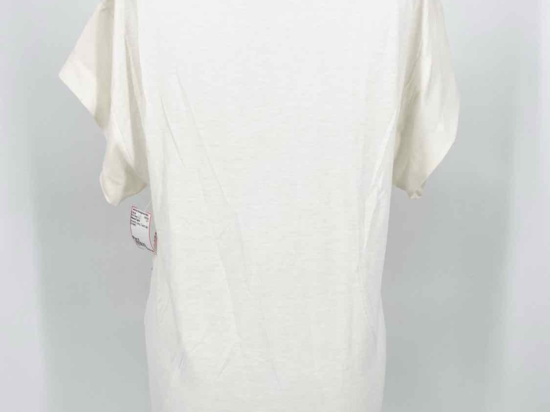Rebecca Taylor Women's Ivory T-shirt Silk Studded Size S Short Sleeve Top - Article Consignment