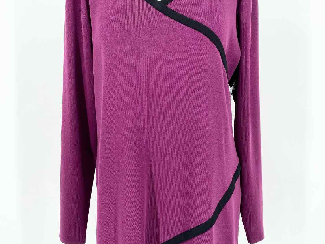 Exclusively misook Women's Purple/Black Lagenlook Size S Long Sleeve - Article Consignment