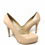 Jessica Simpson Women's Blush Heeled Patent Leather Platform Professional Pumps - Article Consignment