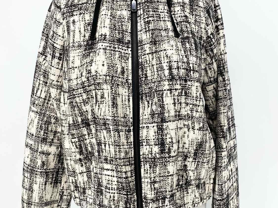 Worth Women's black/white Cotton Blend Tweed Size SP Jacket - Article Consignment