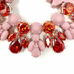 Ek Thongprasert Rubber Pink Statement Beaded Crystal Necklace - Article Consignment
