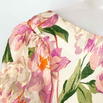 Black Iris Women's Cream/pink Maxi Silk Floral Size 4 Dress - Article Consignment