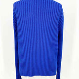 St. John Sport Women's Blue Zip Ribbed Size M Cardigan - Article Consignment