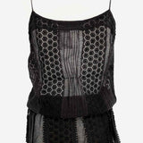kulson Size S Black Lace Trim Sleeveless - Article Consignment