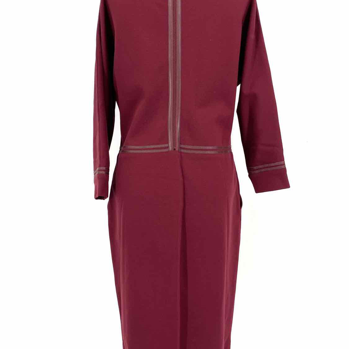 Lafayette 148 Women's Wine sheath Viscose Blend Size 2 Dress