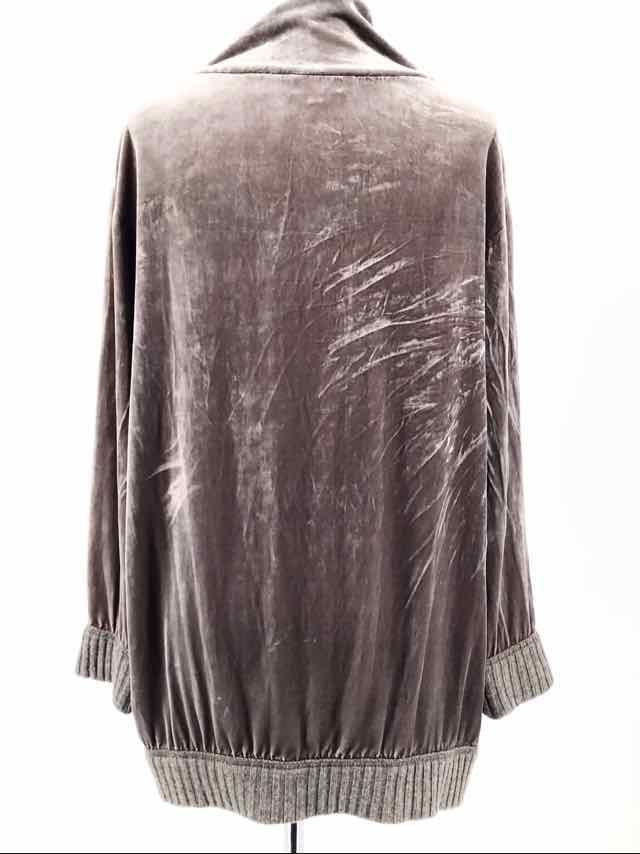 Escada Sport Size 36/6 Tan Velvet Velvet Burnout Long Sleeve - Article Consignment