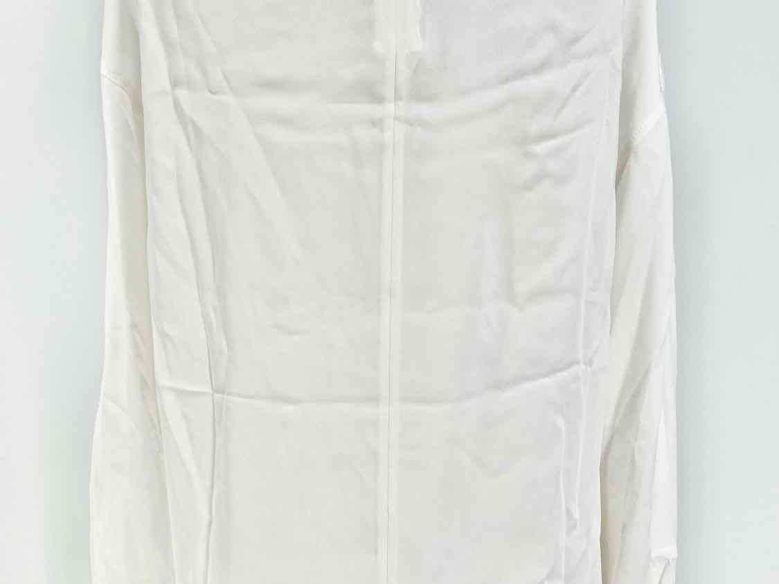 REISS Size 4 Ivory Crew-neck Viscose Long Sleeve - Article Consignment