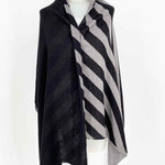 rag & bone Gray/Black Large Color Block Scarf - Article Consignment