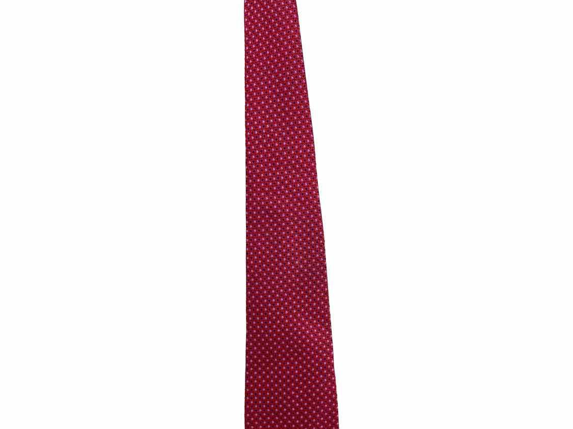 dunhill Red with blue Dots Necktie - Article Consignment
