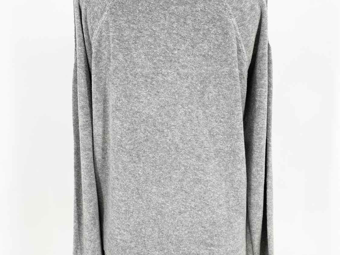 TYLER JACOBS Feel the Piece Women's Gray cold shoulder script XS/s Long Sleeve - Article Consignment