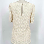 Joie Women's Cream Lace Size XS Short Sleeve Top - Article Consignment