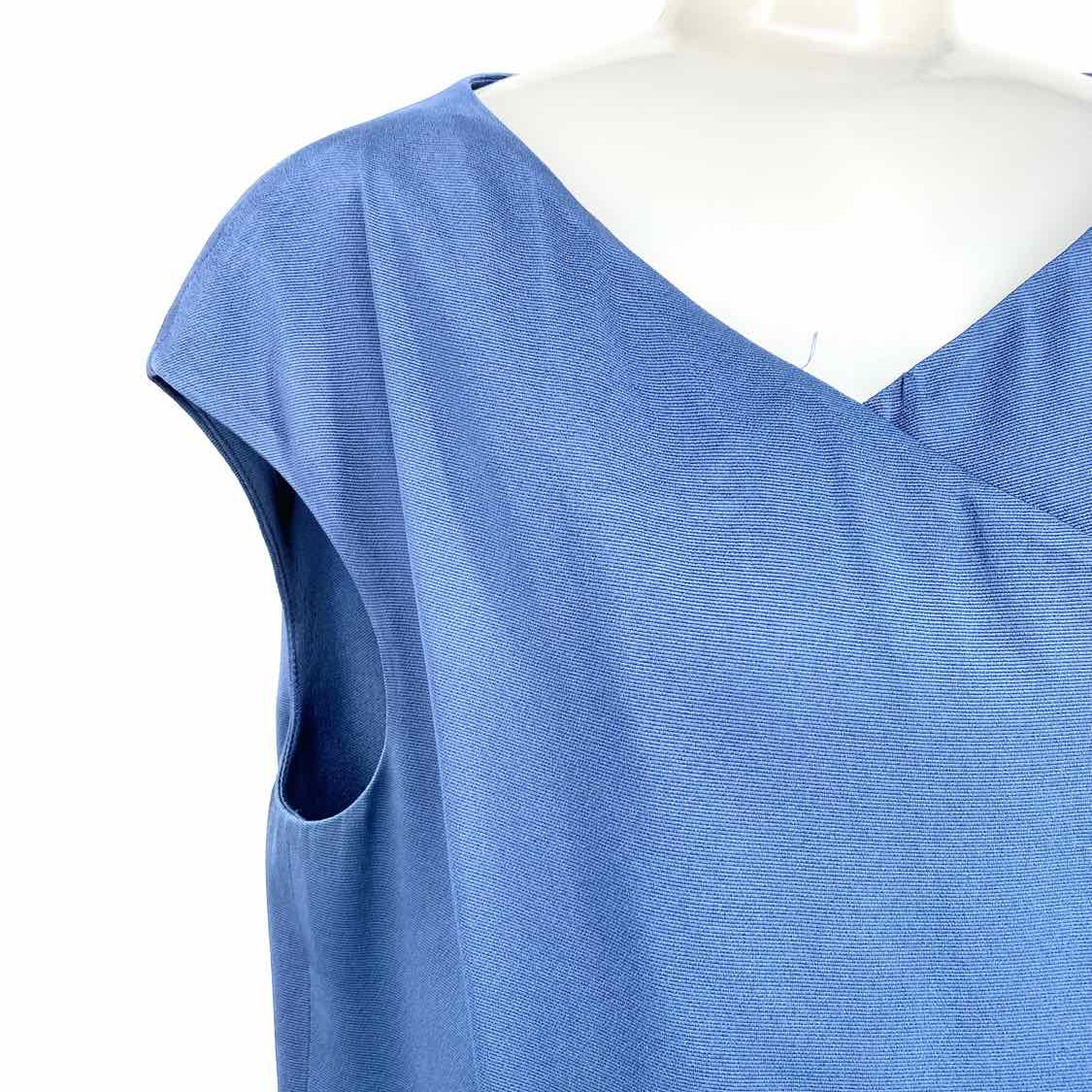 Cacharel Women's Blue Wrap Business Casual Size 12 Dress
