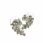 .925 Silver Stud Leaf Cubic Zirconia Earrings - Article Consignment