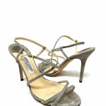 JIMMY CHOO Women's Gray Slingback Suede Size 40.5/10.5 Sandals - Article Consignment