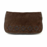 Brown Flap Stitched Clutch - Article Consignment