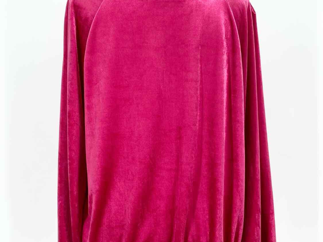 maeve Women's Fuschia Long Velour Size M Long Sleeve - Article Consignment