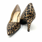 J. Renee Women's Gold/Black Pointed Metallic Animal Print Size 8 Heels - Article Consignment