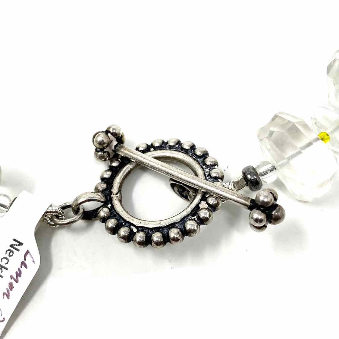 Carolyn Markis Stone Green lemon & natural Quartz Necklace