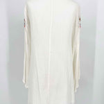 Lulus Women's White Print tunic Embroidered Boho Chic Size S Long Sleeve - Article Consignment