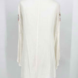 Lulus Women's White Print tunic Embroidered Boho Chic Size S Long Sleeve - Article Consignment
