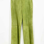 ETRO Women's Lime Green Suede Straight Size 46/L Pants - Article Consignment