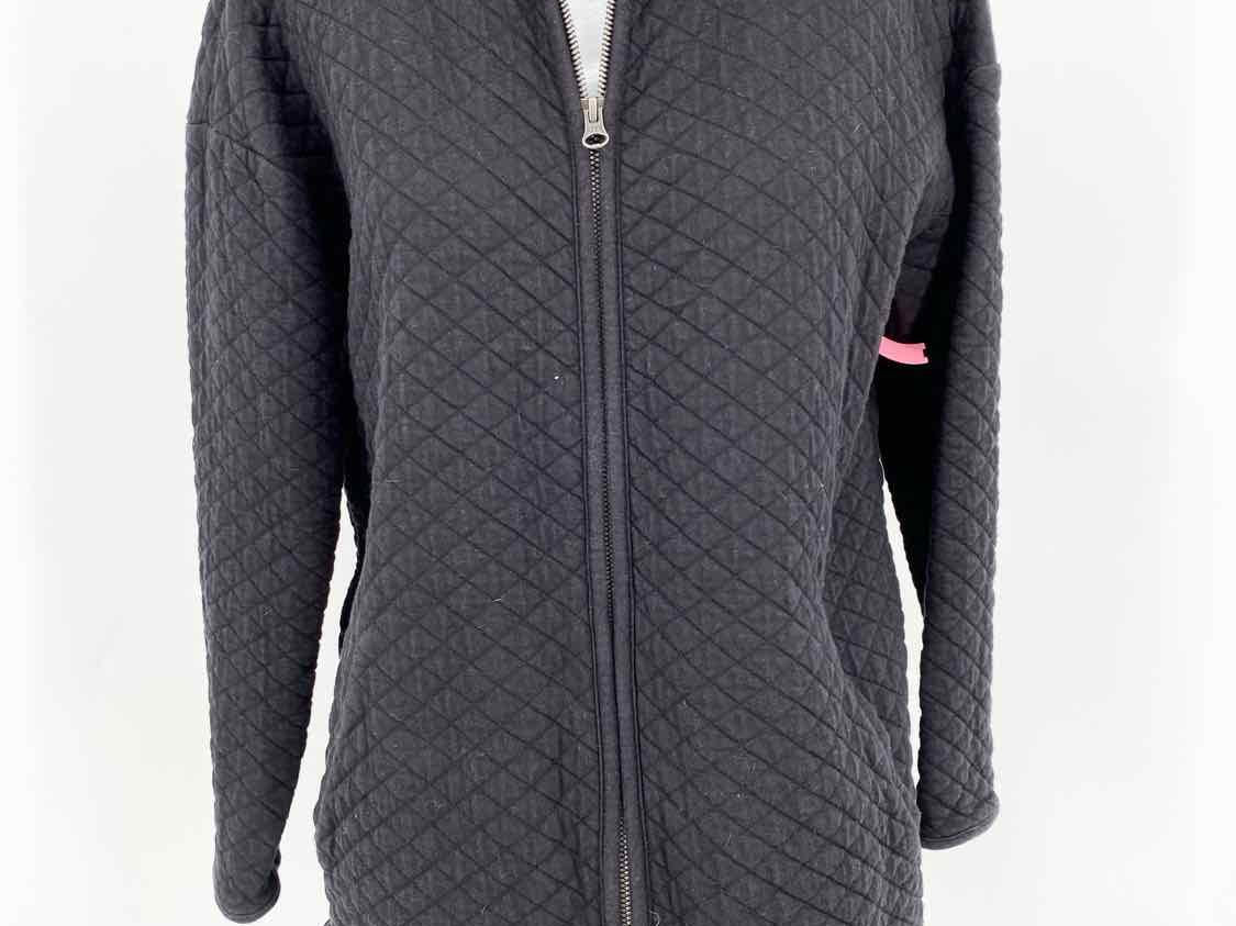 Eileen Fisher Women's Black Zip Quilted Lagenlook Size SP Jacket - Article Consignment