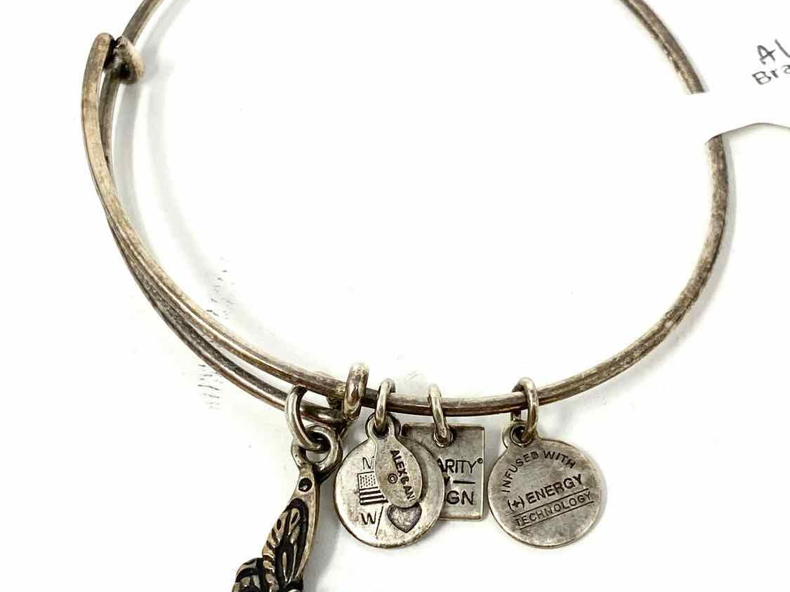 Alex and Ani Silver-tone Bangle Charm Bracelet - Article Consignment