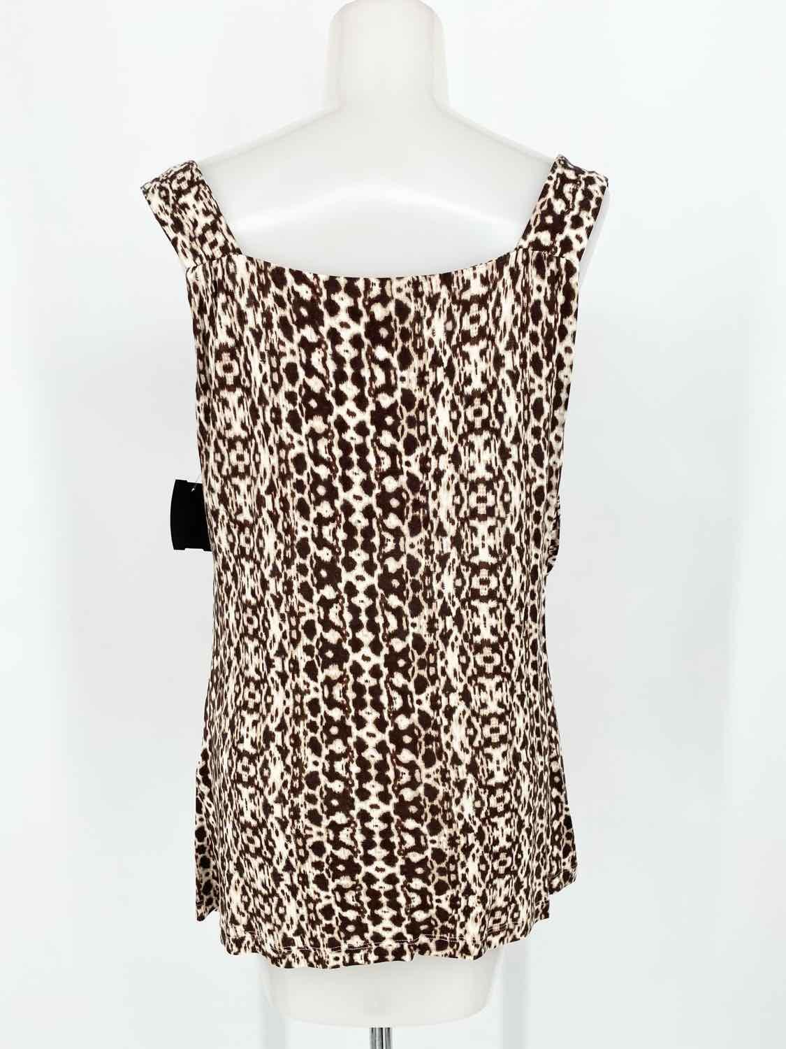 MaxMaraWEEKEND Women's brown/White Viscose Animal Print Size L Sleeveless - Article Consignment
