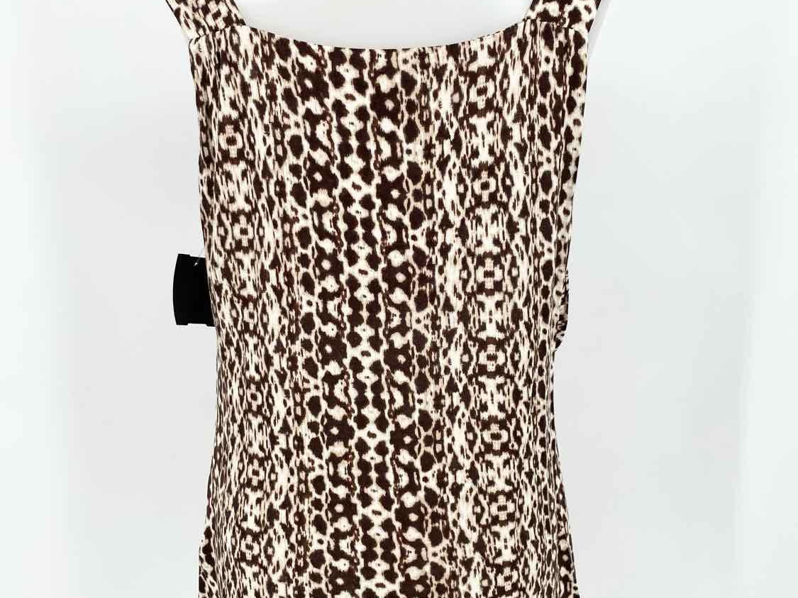 MaxMaraWEEKEND Women's brown/White Viscose Animal Print Size L Sleeveless - Article Consignment
