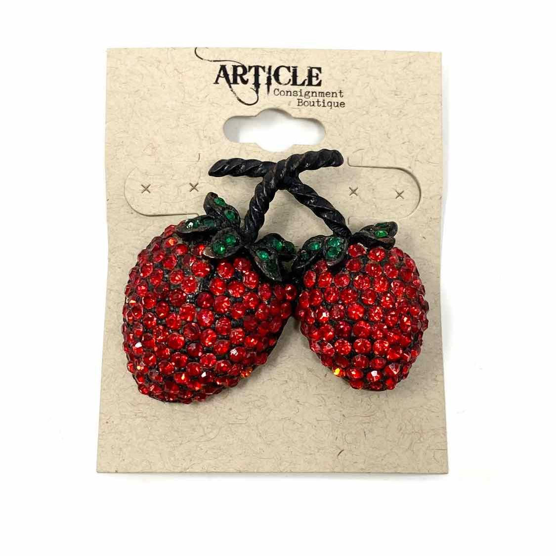 Weiss Red/Green Large Rhinestone Brooch - Article Consignment