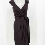 Diane Von Furstenberg Women's Brown Wrap Jersey Size 8 Dress - Article Consignment