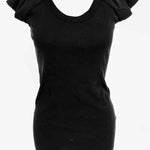DOLCE & GABBANA Size 44/8 Black Cap Sleeve Cotton Sleeveless - Article Consignment