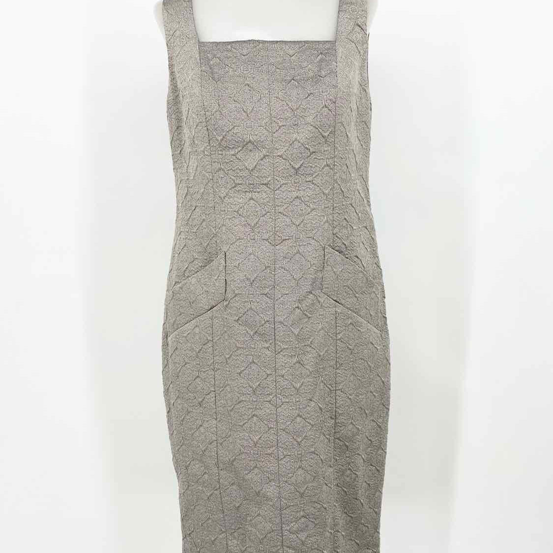 RED VALENTINO Women's Silver sheath Textured Size 6 Dress - Article Consignment