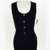 GEORGES RECH Women's Black Tank Knit Ribbed Size L Sleeveless - Article Consignment