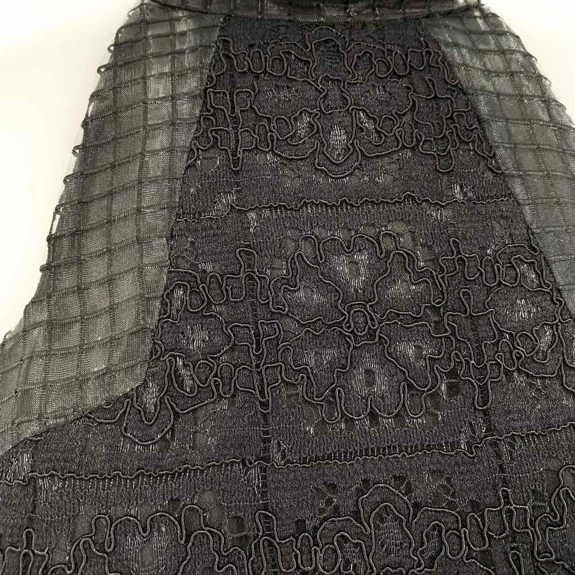 ALEXIS Women's Black Size M High Neck Lace Dress