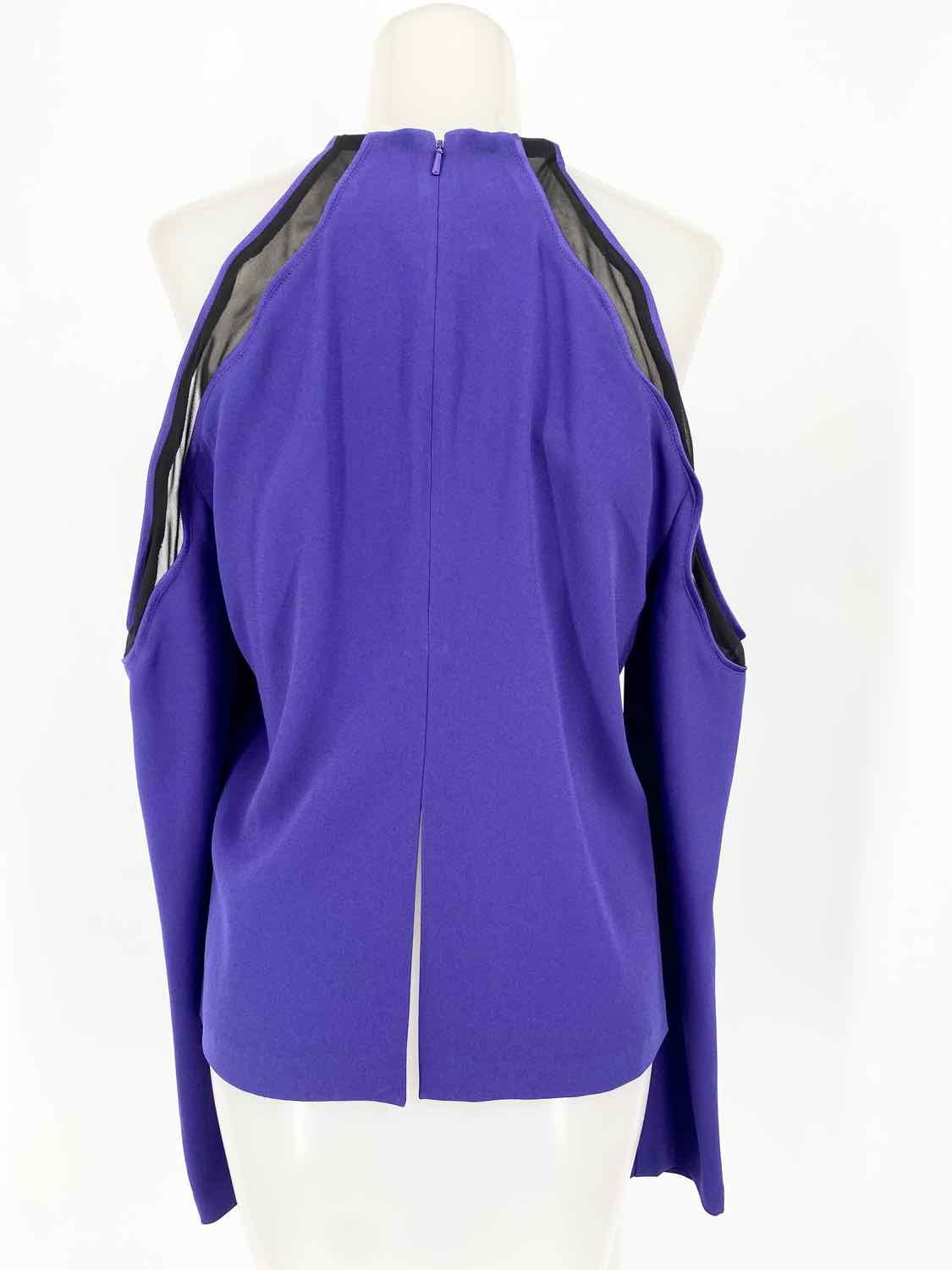 RAMY BROOK Women's Anya Purple/Black cold shoulder Size XS Long Sleeve - Article Consignment