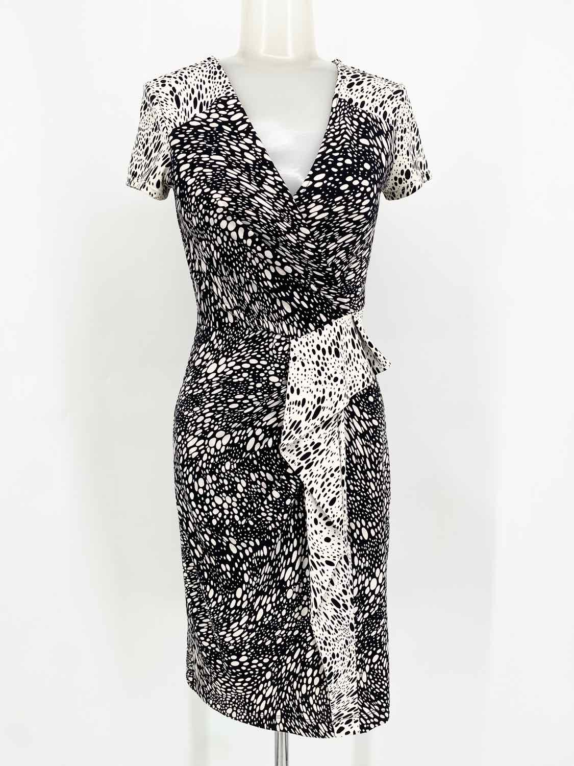 Bcbg black and white dress best sale