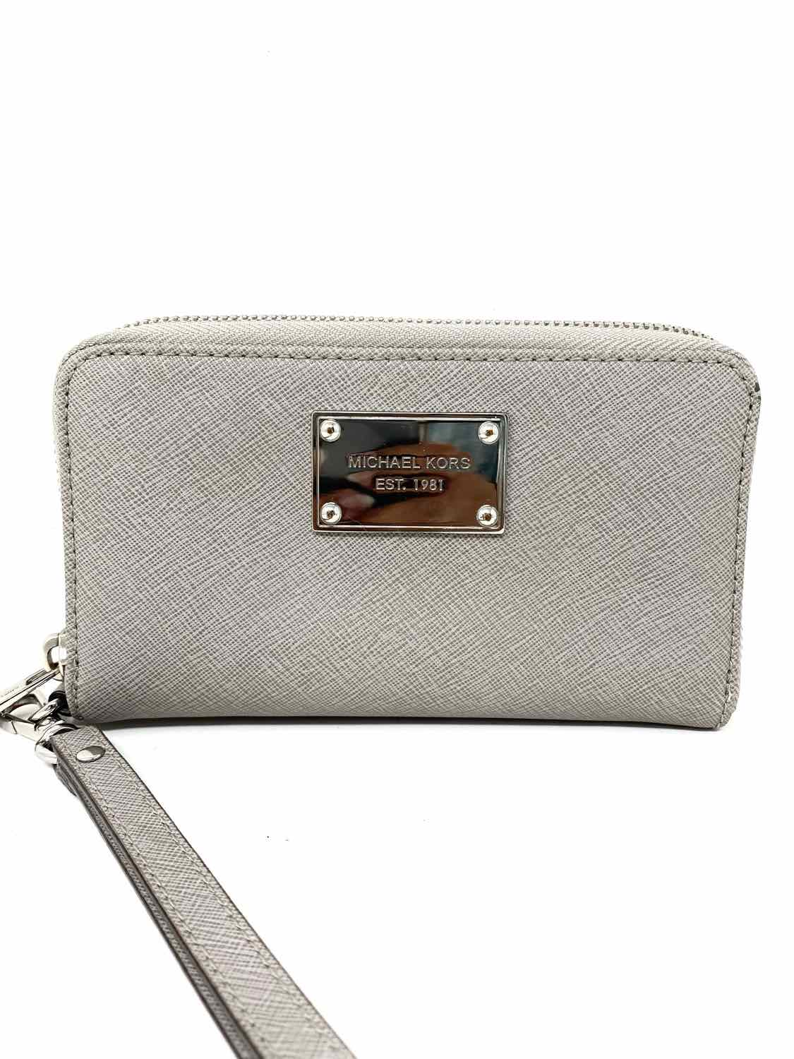 Michael Kors Double Zip Phone Wallet Wristlet Vanilla Signature MK Mulberry  196163452562 | eBay