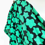 Leifsdottir Women's Green/Black Draped Print Size M Short Sleeve Top - Article Consignment