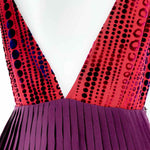 ark & co. Size M Red/Purple Sleeveless Polyester Blend Print Dress - Article Consignment