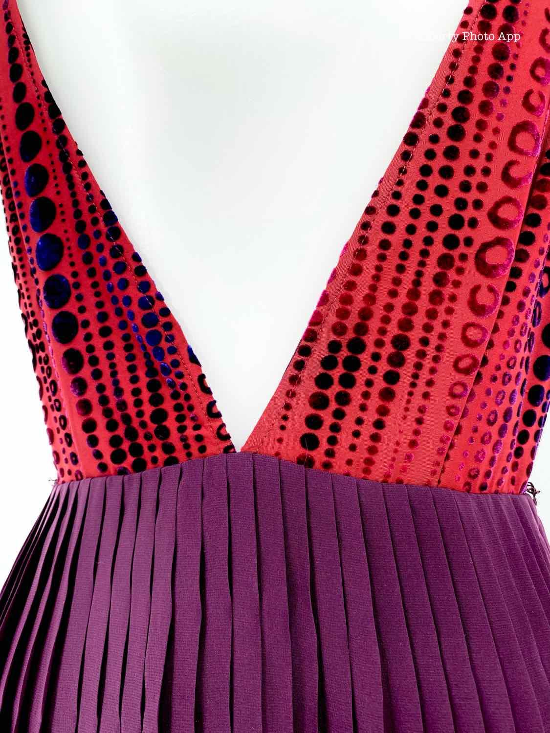 ark & co. Size M Red/Purple Sleeveless Polyester Blend Print Dress - Article Consignment
