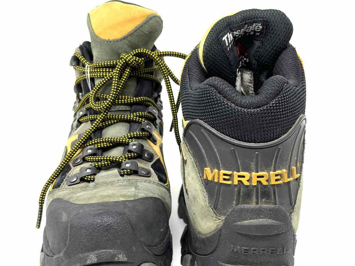 Merrell Women's Green/Black Hiking Lace-Up Size 7 Boots - Article Consignment
