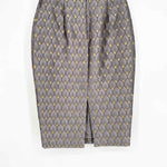 MaxMara Women's Gray/Gold pencil Metallic Textured Size 8 Skirt - Article Consignment