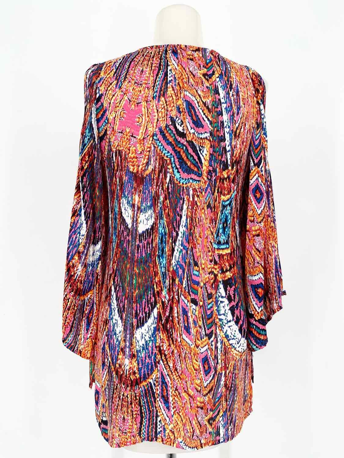 Bebe Women's Multi-Color Open Sleeve Embelished Size XS Long Sleeve - Article Consignment