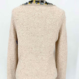 Tory Burch Women's Tan Embellished Size S Cardigan - Article Consignment