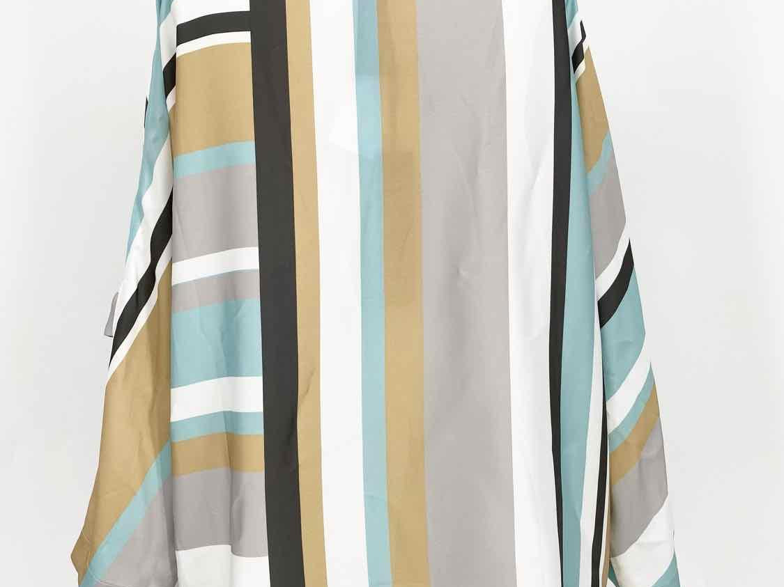 Chico's Women's Multi-Color Open Sleeve Stripe Size L Long Sleeve - Article Consignment