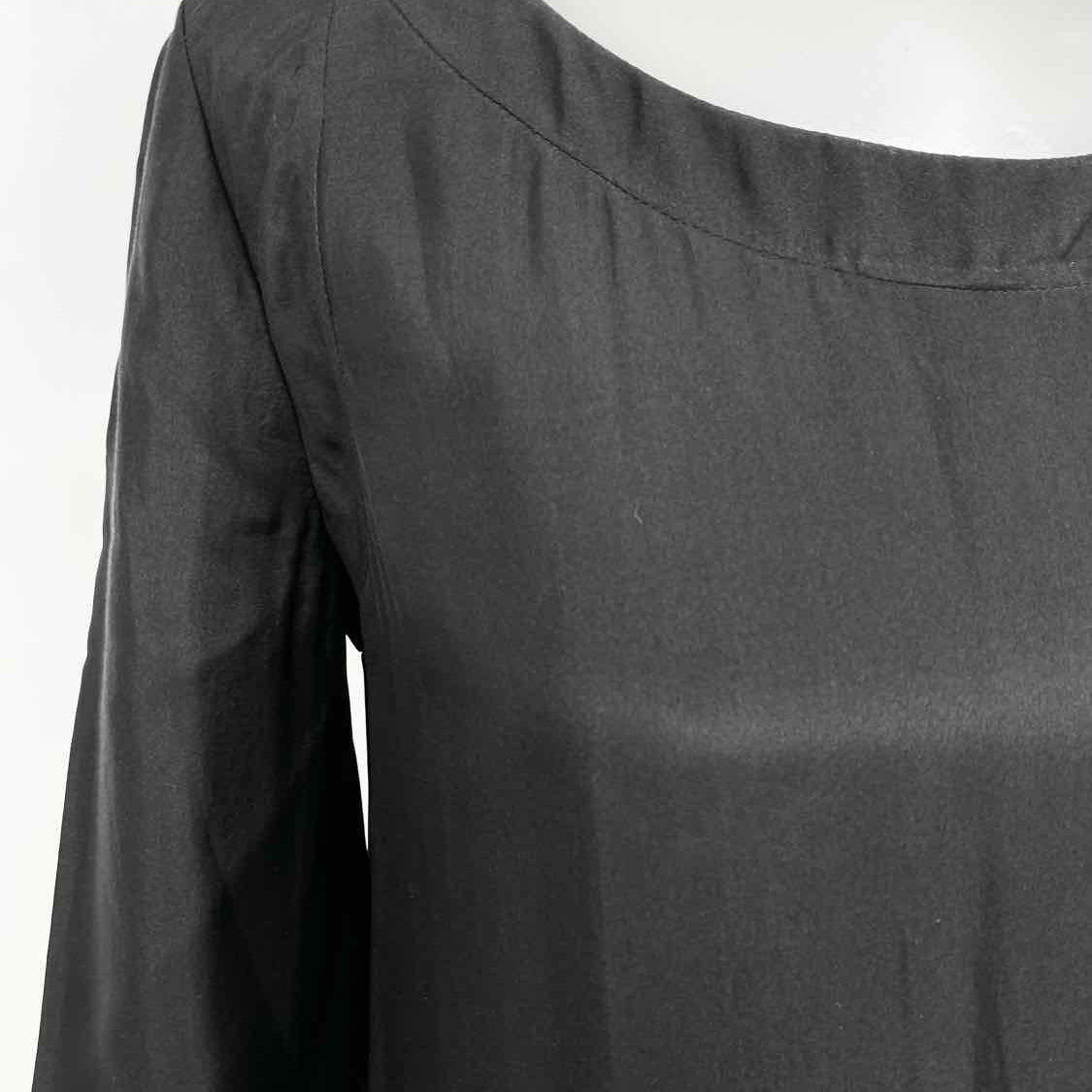 Chloe Women's Black Size 36/4 Drop Waist Silk Ruffled Dress