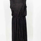 Marc Jacobs Women's Black Sleeveless Stripe midi Size M Dress - Article Consignment